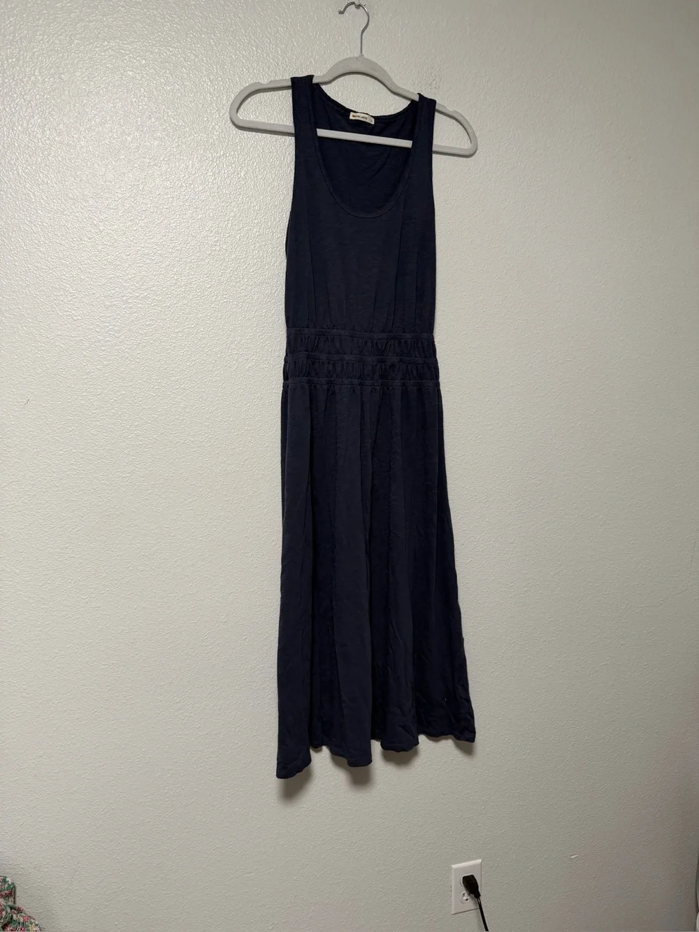 Marine Layer Navy Tank Maxi Dress with Elastic Waist SZ S